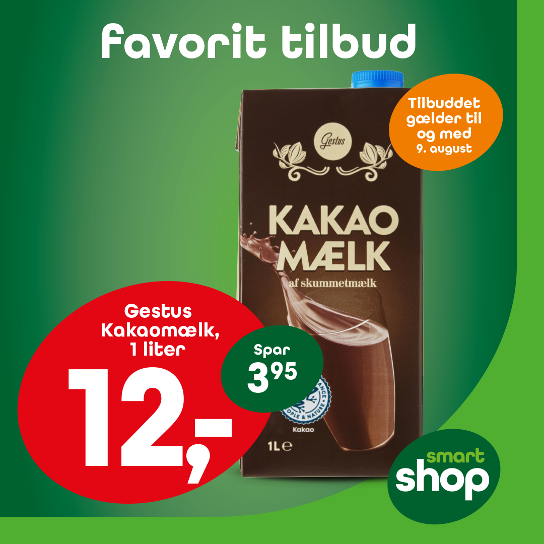 Gestus Kakaomælk 1 liter — 12,-